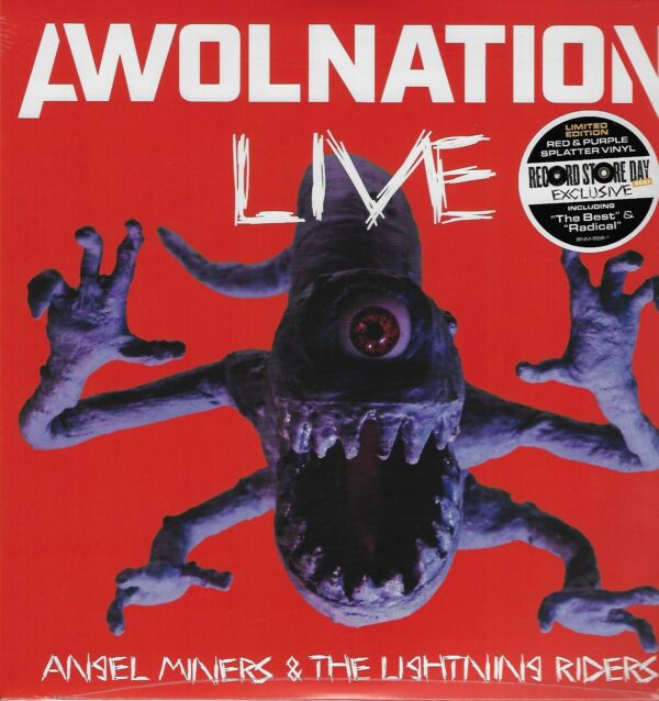 Awolnation - Live Angel Miners & The Lightening Riders 2021 RSD Exclusive - Limited Edition Red & Purple Splatter Vinyl