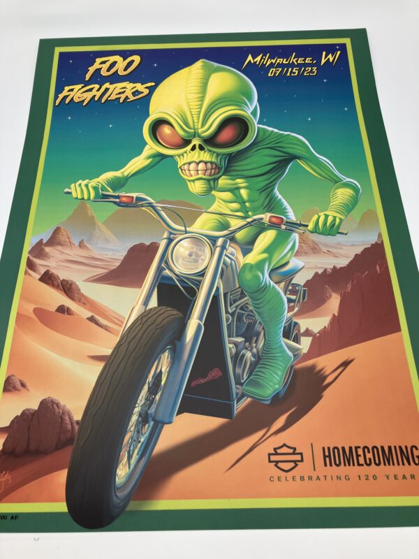 Foo Fighters - Harley-Davidson Homecoming Milwaukee 7/15/23 Tour Poster Artist Proof #34/100 - Image 4