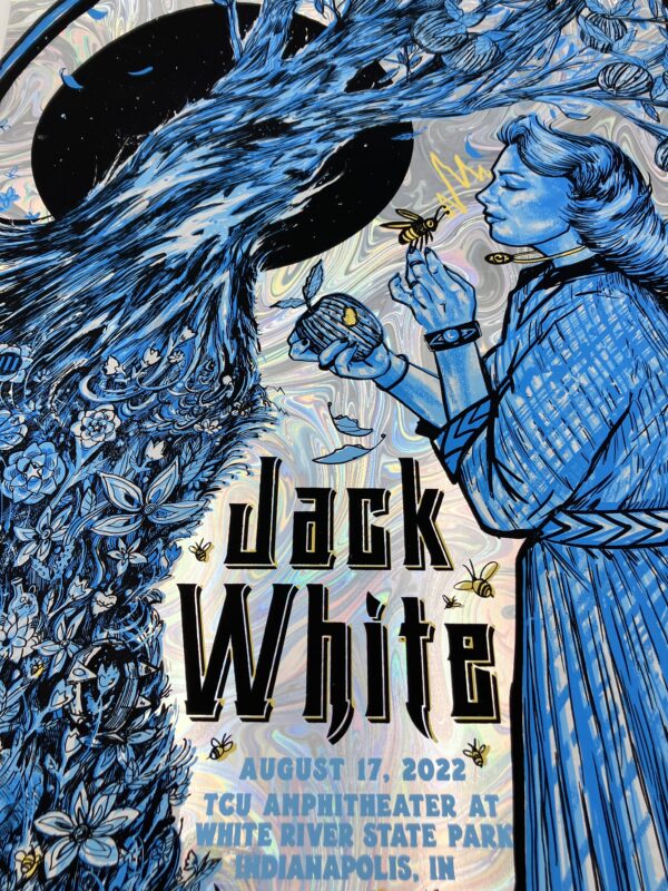 Jack White - August 17, 2022 Indianapolis, IN Tour Poster Zeb Love AP # 5/30