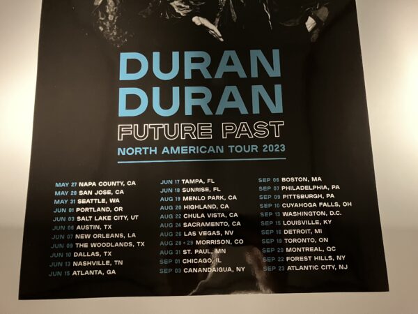 Duran Duran - Future Past North American Tour poster 2023 - Image 3