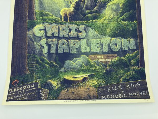 Chris Stapleton - Limited Tour Poster 9/6/2021 DTE Energy Theatre Clarkston, MI #45/180 - Image 2